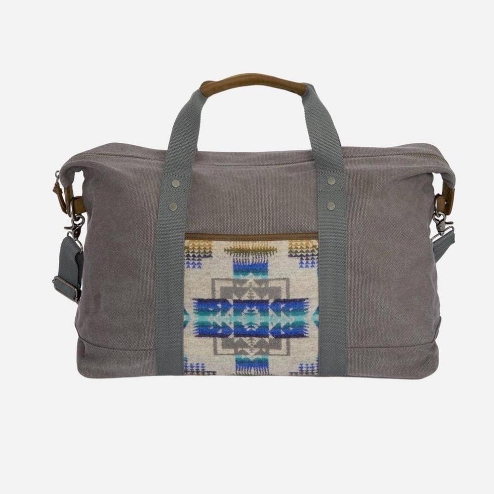 Pendleton Chief Joseph Blue Canvas Weekender Duffel Bag – Wool Pocket